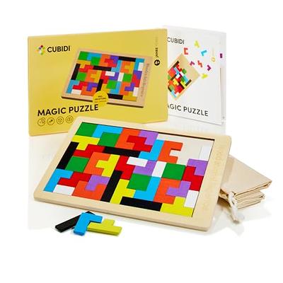 CUBIDI® Original Tangram Puzzle, Building Toys Which Promote Logical  Thinking and Spatial Imagination, Montessori Toys for Kids Made Wood