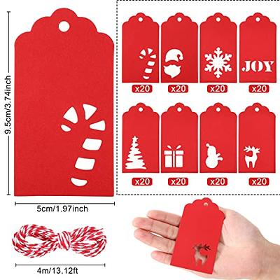 Wrapables Christmas Holiday Gift Tags/Kraft Paper Hang Tags for Gift-W