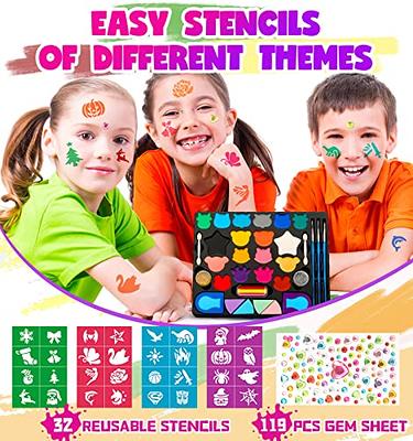 FUN N DOPE - Non-Toxic Water-Based Face Paint Kit - 5 Color Kit, Perfect  for