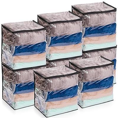 Sweetude 18 Pcs Clear Clothing Storage Bags Plastic Blanket