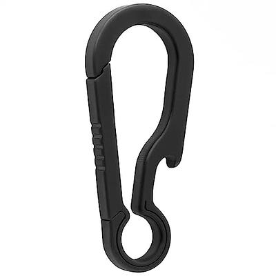 KCEFV Black Titanium Keychain Clip, Small Carabiner Key Chain Clip