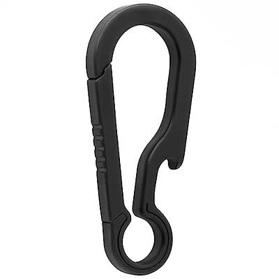 BLACK S SHAPED CARABINER CLIP, Small Plastic HEAVY DUTY Snap Hook Clips Key  Ring