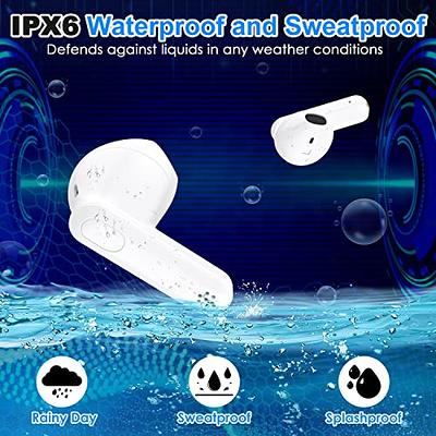 Wireless Earbuds Bluetooth Headphones 70hrs Playback Ear Buds IPX7  Waterproof Wireless Charging Case & Dual Power Display Over-Ear Stereo Bass