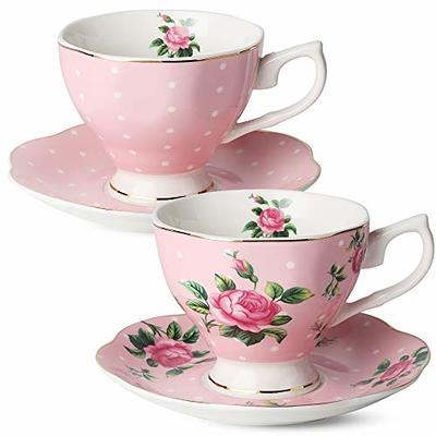 Yoiemivy Ceramic Coffee Mugs Set of 4, 16 Oz Large Vintage Floral Tea Cups  with Handles Cute Flower …See more Yoiemivy Ceramic Coffee Mugs Set of 4