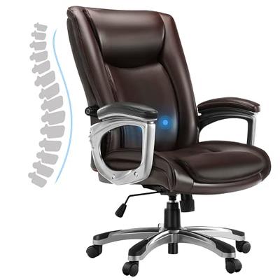 Basics Padded Office Desk Chair with Armrests, Adjustable  Height/Tilt, 360-Degree Swivel, 275 Pound Capacity, 24 x 24.2 x 34.8  Inches, Dark