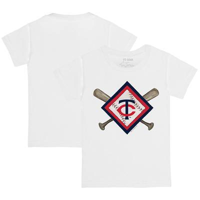 Minnesota Twins Tiny Turnip Infant Stitched Baseball Raglan 3/4 Sleeve T- Shirt - White/Navy