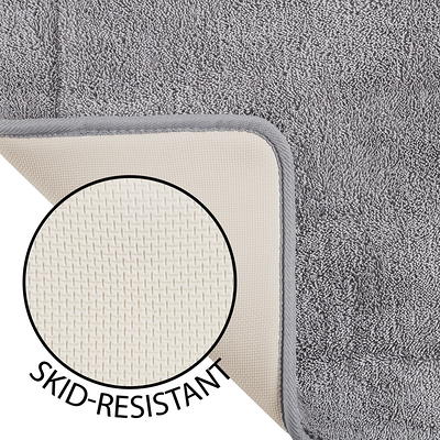 Oliver Brown Terry Memory Foam Bath Mat - 24 x 40 & 17 x 24 - White