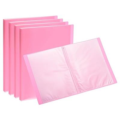  Smarpau Dispaly Book Binder with Plastic Sleeves 5 Pack  Presentation Book Art Portfolio Folder with Plastic Sleeves Sheet Protectors  8.5 x 11 for Document Artwork : Office Products