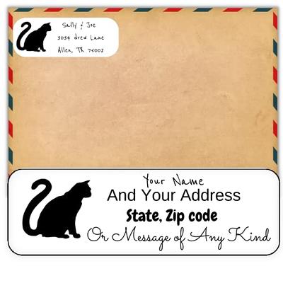 Personalised Return Address Labels, Wedding Envelope Seals, Address Stickers,  Custom Wedding Address Labels, Rectangle, Kraft, Mailing Label 