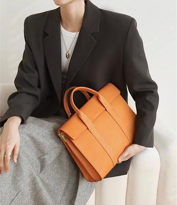 Women's Leather Crossbody Handbag, Black