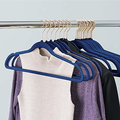 Flysums Premium Velvet Hangers 50 Pack, Heavy Duty Study Black Hangers for  Coats, Pants & Dress Clothes - Non Slip Clothes Hanger Set - Space Saving  Felt Hangers for Clothing