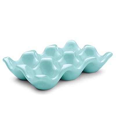 Ceramic Egg Cups Set of 6 Porcelain Egg Stand Holders for Soft Hard Boiled  Eggs for Breakfast (Light blue) - Yahoo Shopping