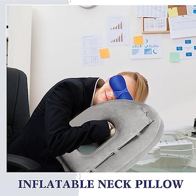 Inflatable Travel Pillows for Airplane, Blow Up Neck Pillow for Sleeping,  Airplane Travel Essentials for Long Flight Support Head, Neck and Lumbar