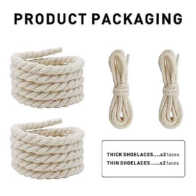 NDTEZUGT 13/32''(1cm) Thick Rope Shoe Laces Strings for Air Force