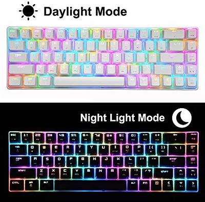 60% Mechanical Gaming Keyboard Mini 68 Keys Wired Type C 18 RGB Backlight  Effects,Lightweight RGB 6400DPI Honeycomb Mouse,Large Mouse Pad Compatible