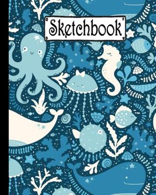 Sketchbook: Cute Unicorn Kawaii Sketchbook For Girls: 100 Blank Pages of  8.5x11. Perfect for Sketching and Drawing.