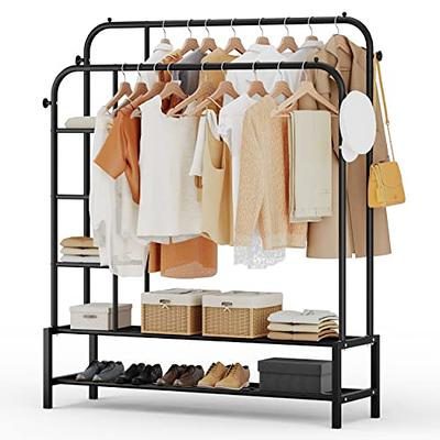 Large closet organizer Double Hanging Rod Clothes Garment Racks