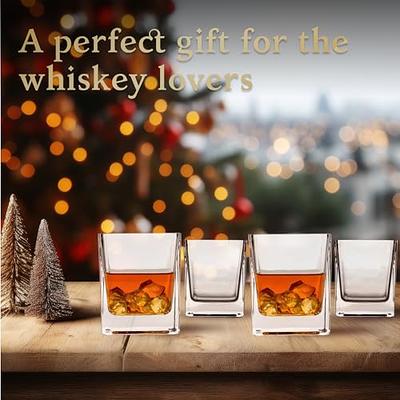 Kemstood Whiskey Glasses for Men  Set of 4 (7.7 Oz) - Weighted & Durable  Rocks, Unique Square Glasses for Whisky, Bourbon - Stylish & Sturdy Whiskey  Gifts for Men - Aesthetic Old Fashioned Glasses - Yahoo Shopping