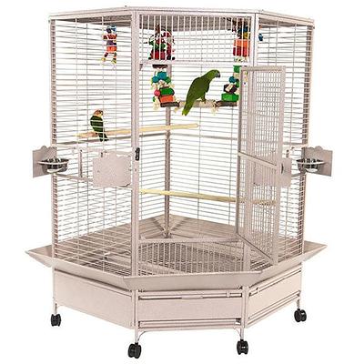 A&E Cage Company Black Palace Dometop Bird Cage, 32 L X 23 W X 63 H