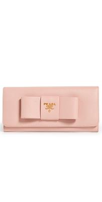 What Goes Around Comes Around Prada Pink Saffiano Compact Wallet