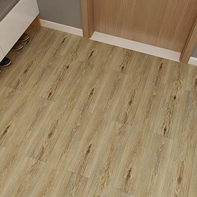 VEELIKE 6 x36 Dark Brown Wood Peel and Stick Floor Tile Waterproof Vinyl Flooring Planks Self Adhesive Laminate for Bedroom at MechanicSurplus.com