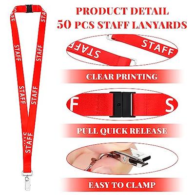 1 Pack ID Badge Holder with Black Lanyards Neck Strap Detachable Buckle Enhanced Breakaway Quick Release Safety Lanyard with Vertical Name Tag Card