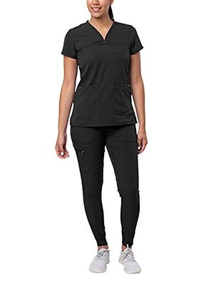 PuriPure Scrubs Set for Women Nurse Uniform Jogger Classic V-neck