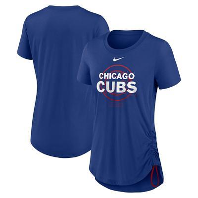 Chicago Cubs Youth Distressed Team Logo T-Shirt - Royal Blue