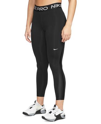 Nike Women's Pro Mid-Rise 7/8 Leggings - Black/metallic Silver