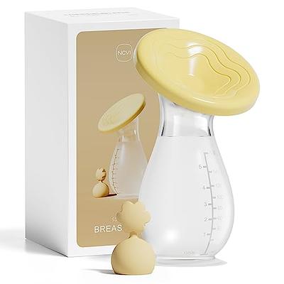 Breast Milk Catcher for Breastfeeding with Pumping Function︱4 oz Capacity  Milk Saver︱Breast Shells Milk Collector︱Kick-Proof, Soft, Light︱Hands-Free