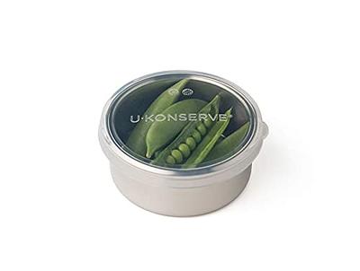 U-Konserve Stainless Steel Food Storage Bento Box Container, Leak Proof  Silicone Lid Dishwasher Safe - Plastic Free (15oz Clear) 