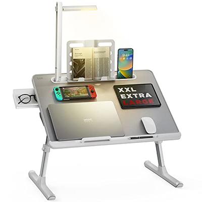 Laptop Tray Cushion with Easy Reading Table CupHolder and LED Light Work  Station