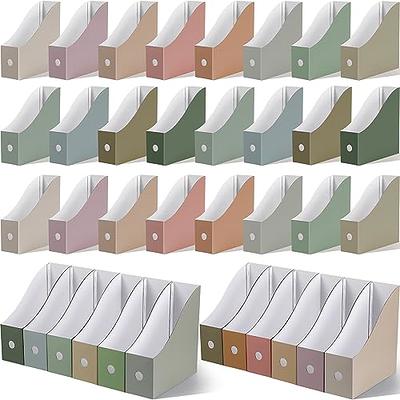 Harloon 24 Pcs Plastic Magazine File Holder Desk Storage Folder