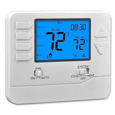 tekmar 7-Day 2-Heat Pump/Cool Backup Humidity 2-Stage Programmable  Thermostat for Radiant Flooring TEK557 - The Home Depot