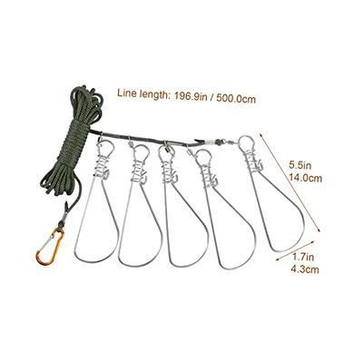 CLISPEED 6 Sets 5 Fishing Accessories Metal Stringer for Fishing