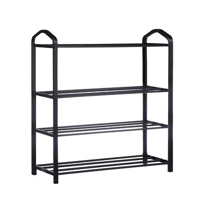 8 Tiers Shoe Rack barsone,16 Pairs Space Saving Black Shoe Rack