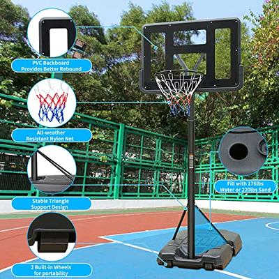 Portable Basketball Hoop Quickly Height Adjusted 6.6ft - 10ft Outdoor/Indoor  Basketball Goal System with 44 inch Shatterproof Backboard and Wheels for  Adults - Yahoo Shopping