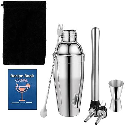 25oz Cocktail Shaker Set Martini Shaker Set Bartender Set with Margarita  Mixer Drink Shaker, Measuring Jigger and Mixing Spoon - Professional 18/8