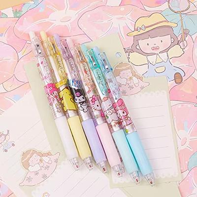 Eiodlulu Anime Gel Ink Pens 6 Pcs Cat Cute Kawaii School Supplies