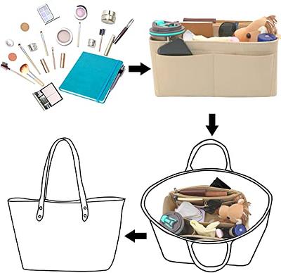 OMYSTYLE Purse Organizer Insert for Handbags, Felt Bag Organizer