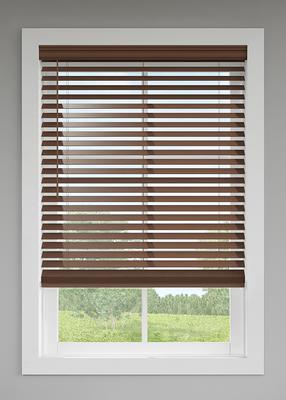 allen + roth Trim at Home 2-in Slat Width 35-in x 64-in Cordless White Faux  Wood Room Darkening Horizontal Blinds in the Blinds department at