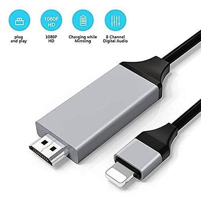 Apple Lightning to HDMI Adapter, Digital AV Audio Dongle, 1080P Sync Screen  Cable for iPhone, iPad, iPod to TV/Projector/Monitor, MFi Certified Video