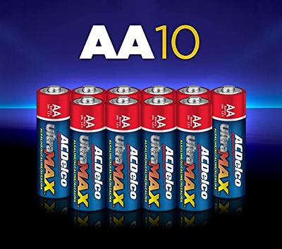 ACDelco UltraMAX 10-Count AA Batteries, Alkaline Battery with Advanced  Technology, 10-Year Shelf Life, Recloseable Packaging - Yahoo Shopping