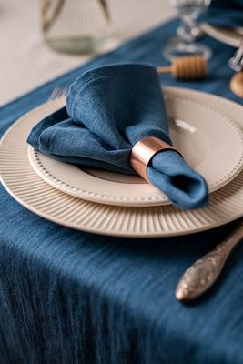 Blue Wedding Linen Napkins, Cloth Napkins, Boho Wedding Napkins, Washed Linen  Napkin, Table Linens, Linen Dinner Napkins 