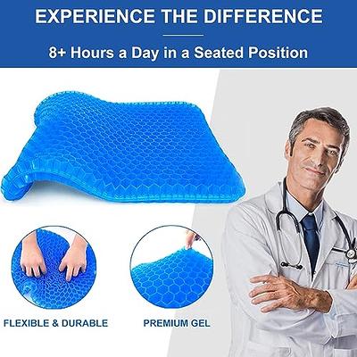 Orthopedic Gel Seat Cushion Flexible for Car, Office Wheelchair Back Relief