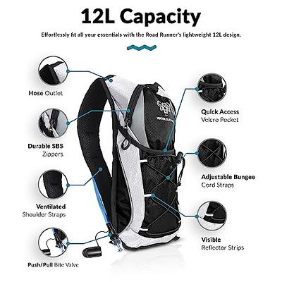 Zavothy Lightweight Hydration Backpack with 2L Water Bladder Backpack for  Cycling Running Black 