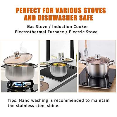 Stainless Steel Steam Holder Steam Rack Round Steaming Tray Insert for  Pots, Pans, Crock Pots with Supporting Feet -Silver(S)
