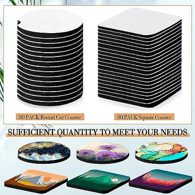 Mifoci 160 Pcs Sublimation Coasters Blanks 3.5 x 3.5 Inch Rubber