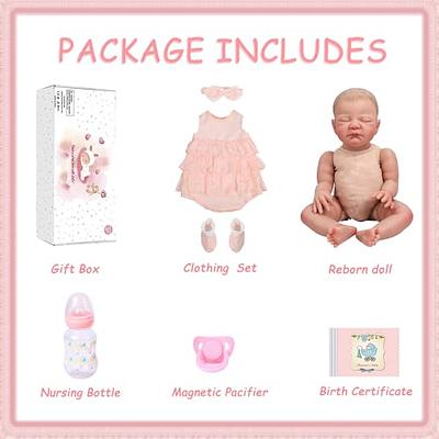  WOOROY Realistic Reborn Baby Dolls - 20 Inch Lifelike Newborn Baby  Doll Girl Real Life Baby Dolls Sleeping Soft Weighted Reborn Doll Gift Toys  for 3+ Years : Toys & Games