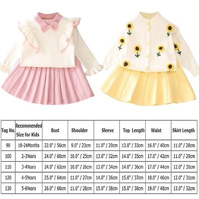  Toddler Baby Girl Skirt Set,2Pcs Knitted Long Sleeve Pullover  Sweater Tops +Pu Leather Mini Skirts Outfit Clothes Brown: Clothing, Shoes  & Jewelry